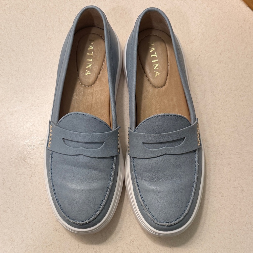Patina Women's Light Blue Loafers